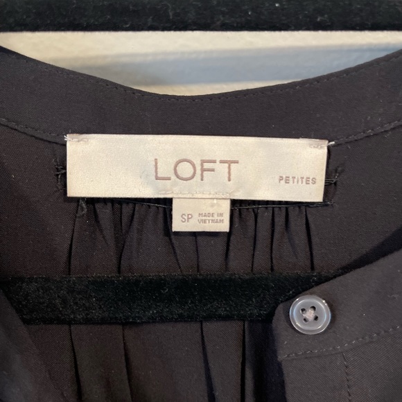 White House Black Market Black Long Sleeve Blouse - Picture 2 of 2